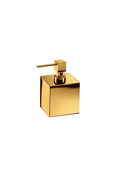 DW - Cube Collection - DW 475 Soap Dispenser Pump - Large Square - Gold - 14 x 8cm - Germany