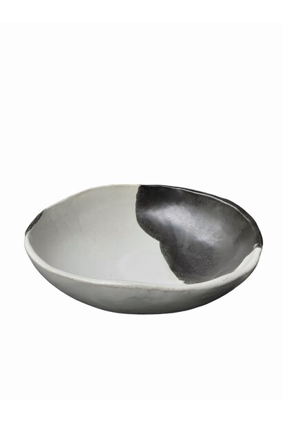 Linda Bretherton - Black & White Large Serving Bowl #3 - Stoneware - 9x30x27cm