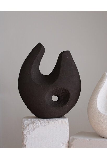 SOLD - Jan Vogelpoel - Source (Black), 2024 - Smooth black Scarva clay - 43x36x14cm