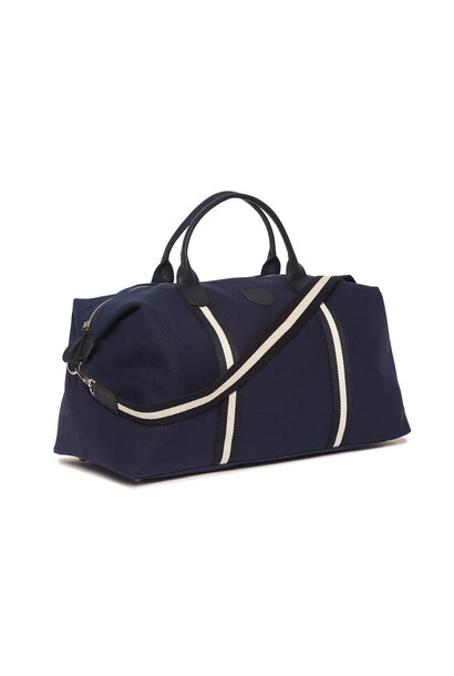 Brouk - Kennedy Duffle Bag - Navy with Leather Detail
