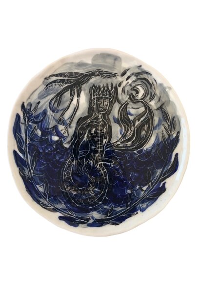 SOLD - Paul O'Connor - Cherish Plate I, 2024 - Glazed porcelain - 17x17x1cm