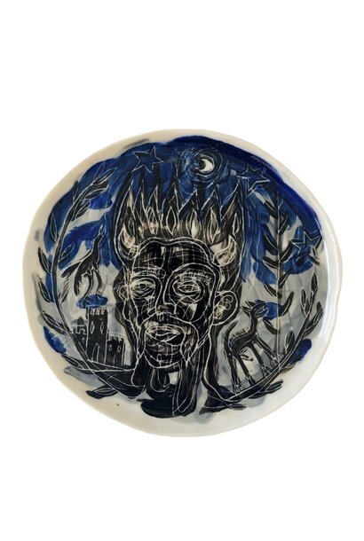 SOLD - Paul O'Connor - Lucky Star Plate, 2024 - Glazed porcelain - 17x17x1cm