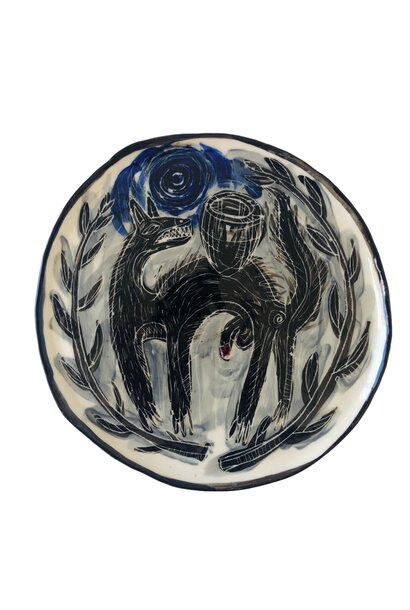 Paul O'Connor - Wild Thing Plate, 2024 - Glazed porcelain - 17x17x1cm