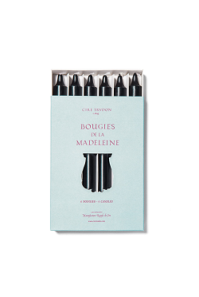 Trudon Madeleine Taper Candles - Boxed set of 6 - Black