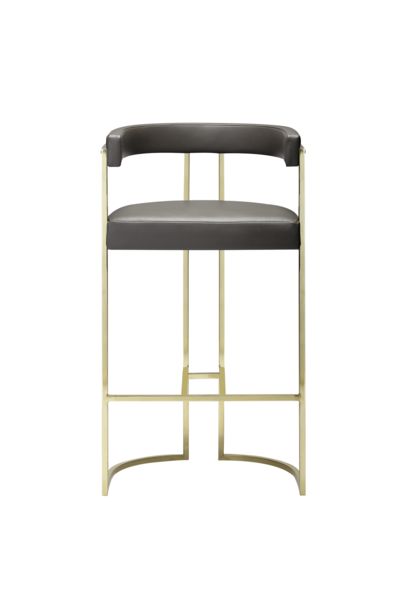 DUISTT - Julius Bar Stool - Leather Brass / Bronze - Portugal