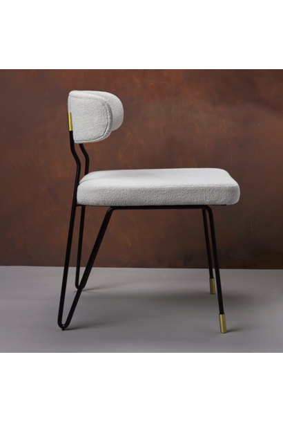 Apollo Chair - Black Lacquered Iron Structure and Brushed Brass Detail - Portugal