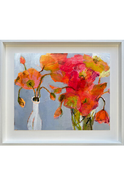 Debbie Mackinnon - Transparent Life, 2023 - Acrylic and mixed media on panel - 53x62cm framed