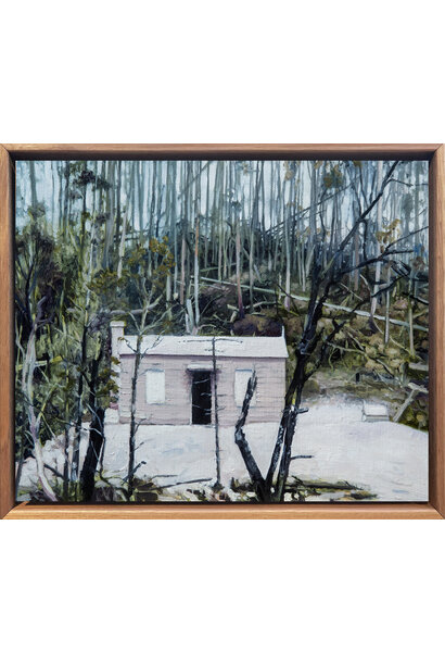 James King - A bush block, 2023 - Oil on linen panel - 25x30.5cm framed