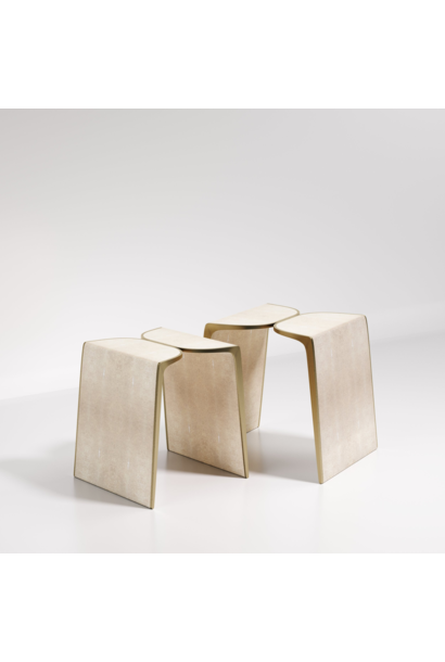 Kifu Paris - Kiss Nestling Table - Bronze Patina Brass Legs