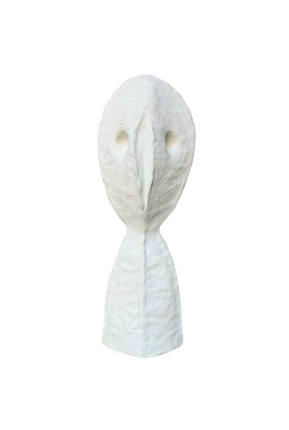 Robert Delves - Entity (White) - Ceramic Sculpture - 43x14x10cm