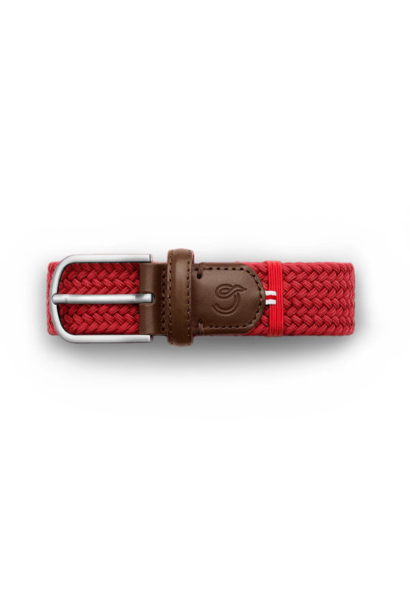 La Boucle Mono Belt - Lausanne - Stretchable Woven Belt -  Red