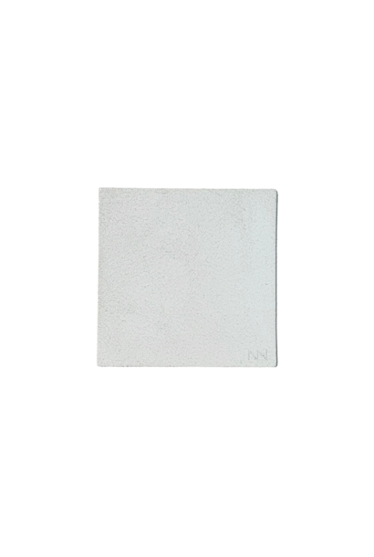 Michael Verheyden - Square Leather Coaster - WHITE - 10x10cm - Belgium