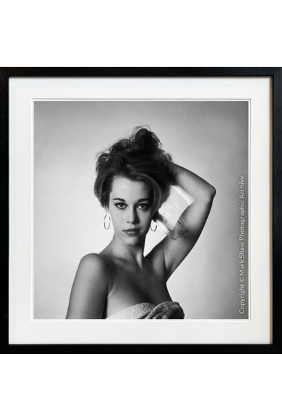 Mark Shaw - Jane Fonda Portrait - 56x59.5cm framed - Black frame with non-reflective glass