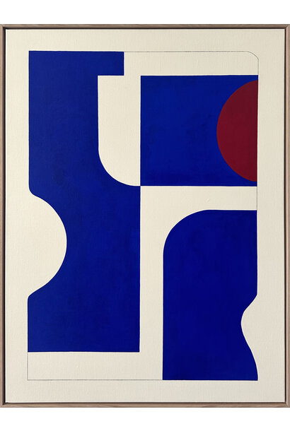 Tara Schyer - The Moon and the Big Blue Sea, 2024 - Acrylic on linen - 104 x 79 cm framed
