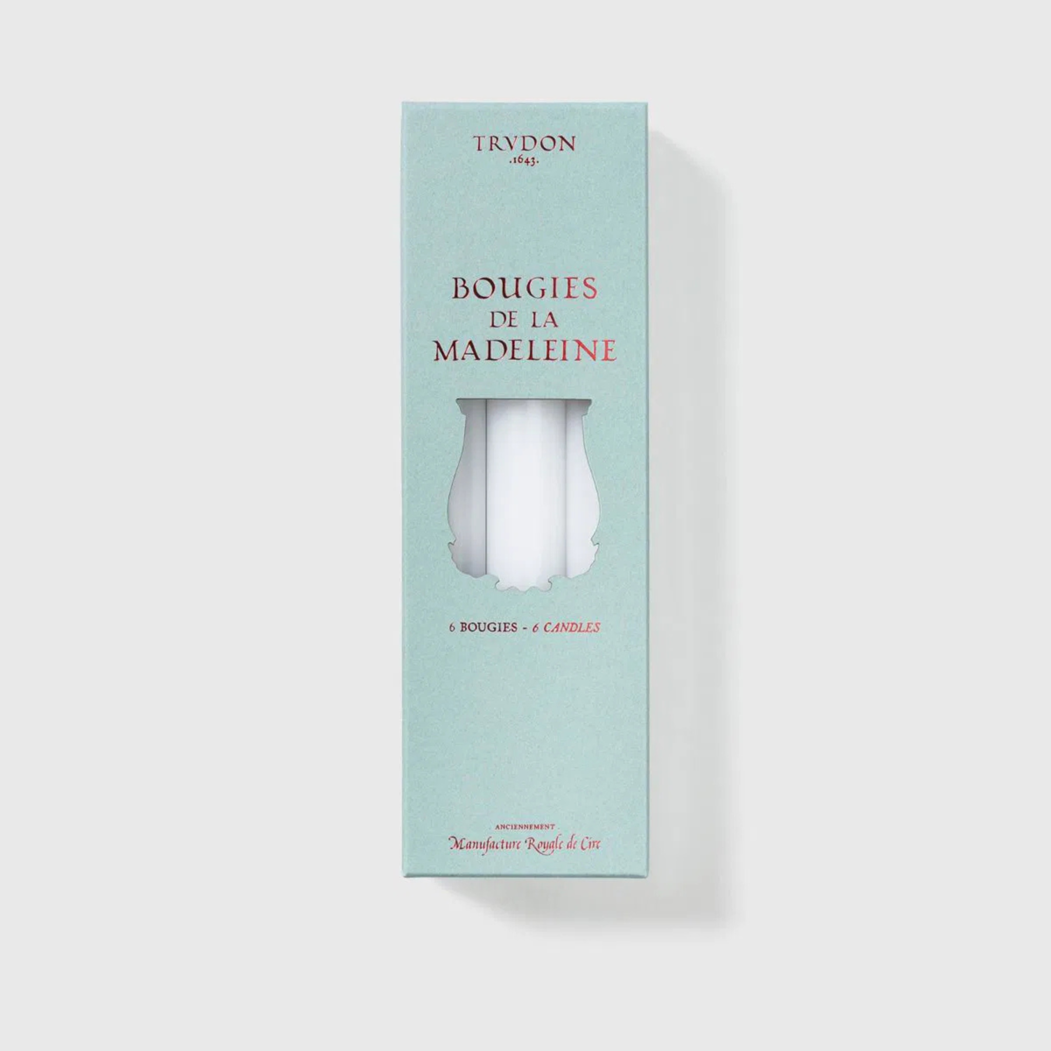 Trudon Madeleine Taper Candles - Boxed set of 6 - White-2
