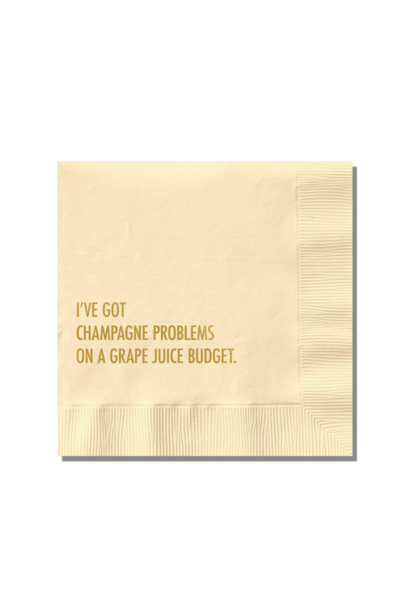 Champagne Problems Grape Juice Budget Cocktail Napkins - Package of 20 - USA