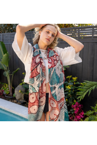 GOOD & Co - Williamsburg Oversized Scarf - 100% Silk Chiffon - 160 x 130cm