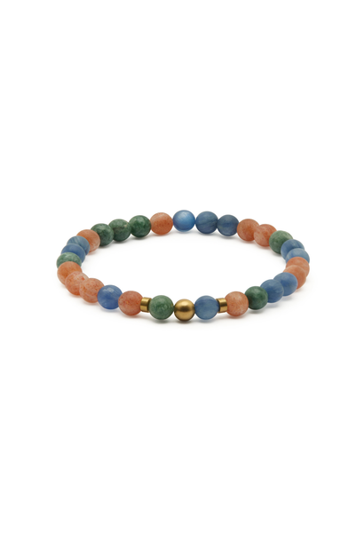 SPIRITUS STONES - SUMMER SOLSTICE BRACELET WITH KYANITE, SUNSTONE & JADE