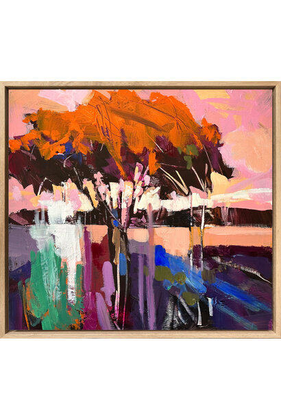 Mike Staniford - First Light, 2024 - Acrylic on board - 33x43cm framed