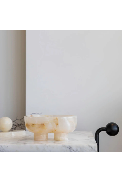 Co Theory - Muse Footed Oval Tray - White Onyx