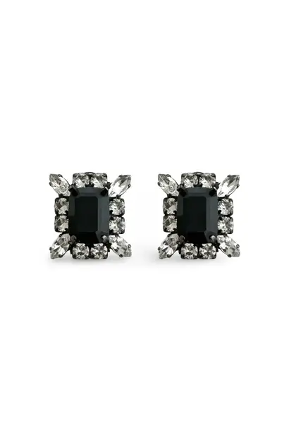 DYNASTY EVE STUD EARRINGS -  NOIR GM - House of Emmanuele