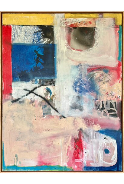 Harold David - Wiggling and Flipping, 2024 - Mixed media on canvas - 122x90cm framed