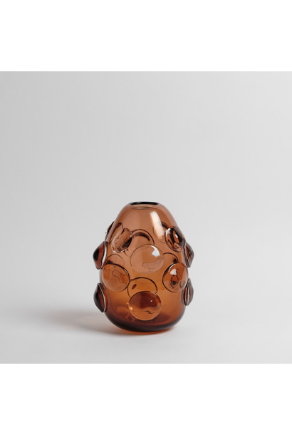 Alexandra Kidd Atelier - Contessa Vase Small - Polished Glass Amber #1 - Handcrafted in Australia