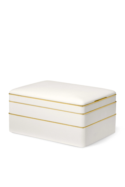 AERIN - Piero Leather Large Stacked Jewellery Box