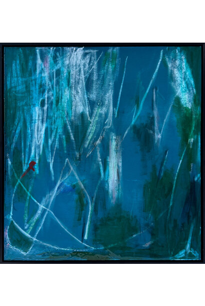 SOLD - Vinko Anthony - Radiate, 2025 - Acrylic and resin on canvas - 64x64cm framed