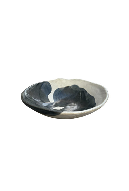 Linda Bretherton - Black & White Serving Bowl #6- Stoneware - 25.5x25.5x7cm