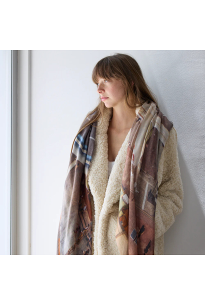 GOOD & Co - Cross Roads - Oversized Wool Scarf - 70% Wool 30% Silk - 200 x 130cm