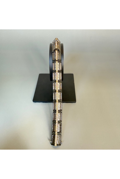 WILFRID & HEATH - The Odyssey Bracelet  - Sterling Silver 24k Gold Plated with Natural Diamonds - Handmade in Turkey