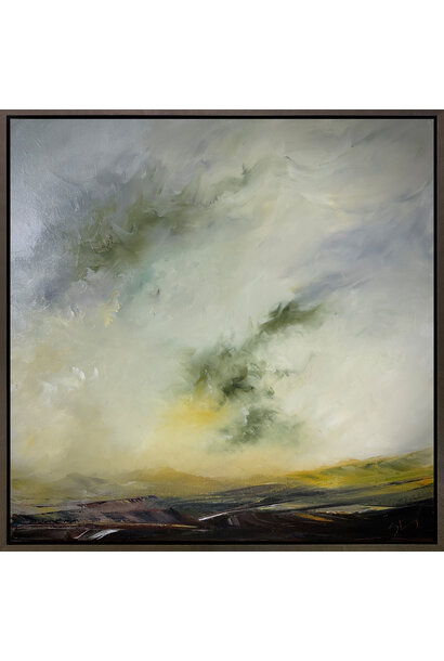 Stig Cooper - Listen To The Warm, 2025 - Oil on canvas - 48x48cm framed
