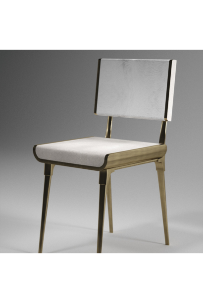 KIFU Paris - Dandy II Chair - Cream Shagreen, Vachette, Brass