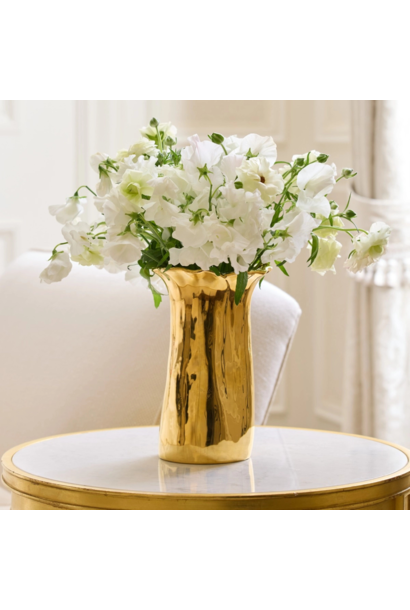 AERIN - Valera Vase  Small - Gold