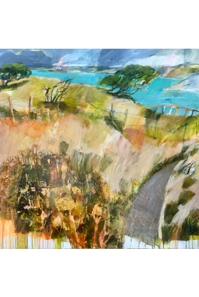 Debbie Mackinnon - Echo Of What Came Before, 2025 - Acrylic on polycotton - 101x101cm