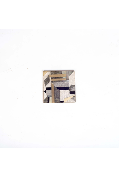 Kifu Paris - Queen Coaster  - Geometric Dark Pattern - Sold Idvidually