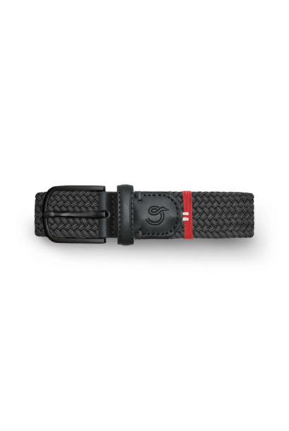 La Boucle Duo Belt - BB Broadway - Stretchable Woven Belt - Charcoal