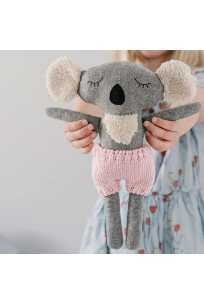Dorothy Koala Soft Toy - Cotton and Australian Merino Wool blend Fabrics