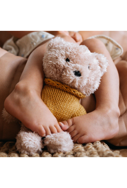 Dulcie Bear Medium Soft Toy - Cotton and Australian Merino Wool blend Fabrics