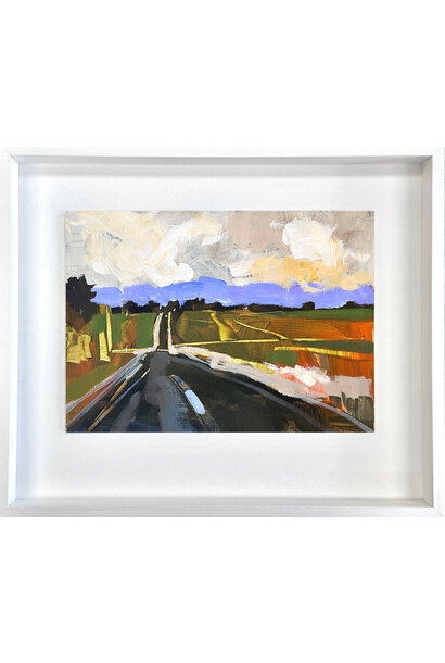 Mike Staniford - Highway to the Hills, 2025 - Acrylic on board - 36x44cm framed