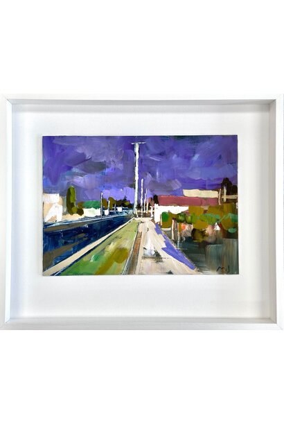Mike Staniford - The Language of Storms, 2025 - Acrylic on board - 36x44cm framed