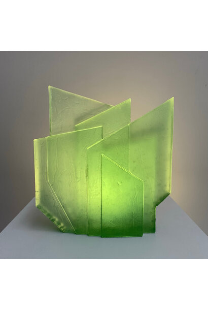 Levi Hawken - Solv No. 6 (Lagoon) - Glass - 21x19x7cm