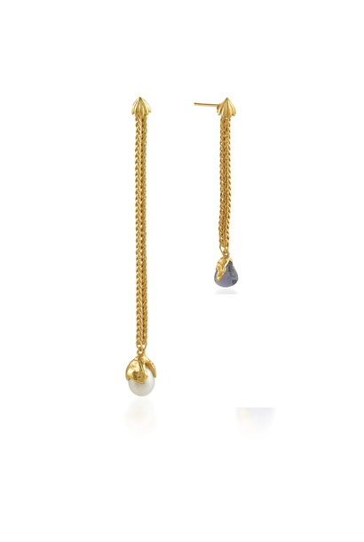 SHYLA - Lyra Earrings - 22ct Gold Plated on Sterling Silver - London