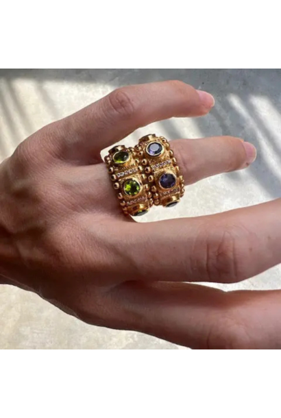 SHYLA - Roma Ring - 22ct Gold Brass - London