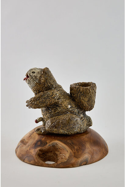 35. Paul O'Connor - Koala III, 2025 - Recycled clay, wood base - 20x17x17cm
