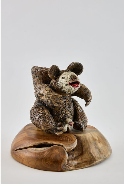 36. Paul O'Connor - Koala IV, 2025 - Recycled clay, wood base - 20x17x17cm