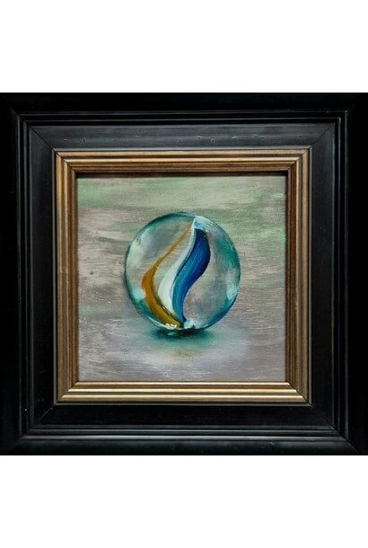 Garth Nichol - Blue Regent, 2025 - Oil on dibond - 18x18cm framed