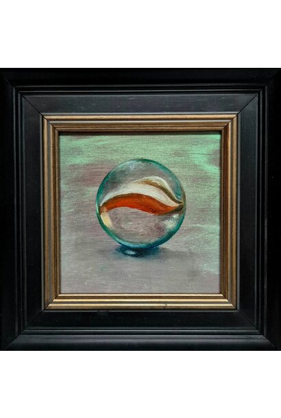 Garth Nichol - Orangeade, 2025 - Oil on dibond - 18x18cm framed
