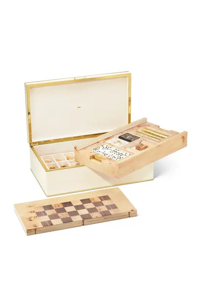 AERIN - Classic Shagreen Game Set - Cream